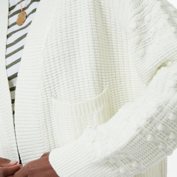 POMANDER PLACE Cream Bobble Cardigan - Picture 3 of 13